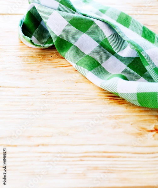 Obraz green and white towel on the table