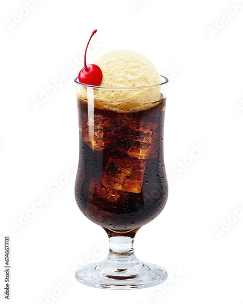 Fototapeta コーヒーフロートのイラスト リアル