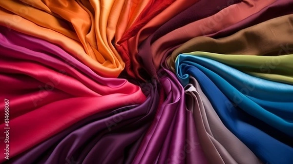 Obraz Vibrant fabric of clothes