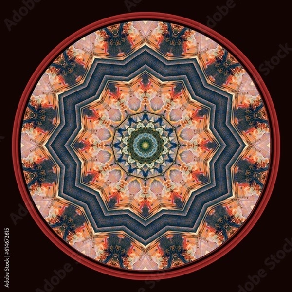Fototapeta Mandala with 3d effect