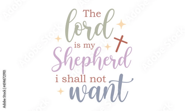 Obraz The lord is my shepherd i shall not want Craft SVG Design.