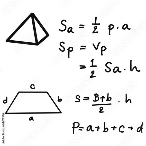 Fototapeta Hand drawn physic formulas Science knowledge education. Chem formula and physics , math formula and physics vector, white background, hand drawn line math formula and physics formula