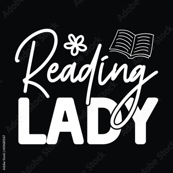 Fototapeta Reading lady, , Teacher design vector file.