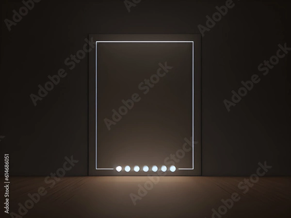 Fototapeta Empty studio room with lights. generative ai