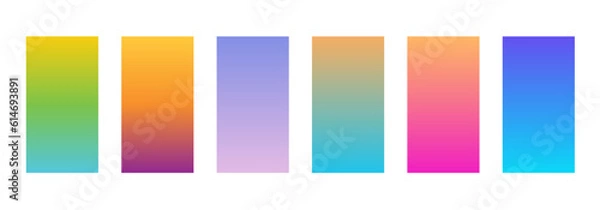 Fototapeta Modern screen design gradient mobile app. Bright colorful pink green blue red design ui smartphone screen background theme.