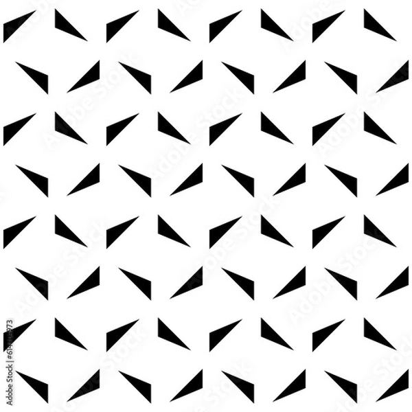 Fototapeta Seamless surface pattern design with modern ornament. Triangles background. Image with repeated triangular shapes. Geometric wallpaper. Ethnic embroidery motif. Digital paper for textile print.