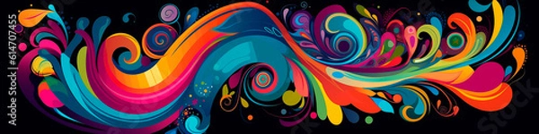 Fototapeta generative ai illustration of modern abstract art