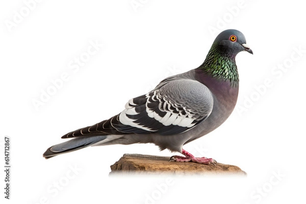 Fototapeta grey pigeon and tree generative AI.