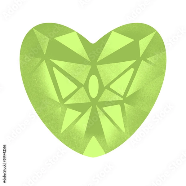 Obraz green heart with leaf isolated