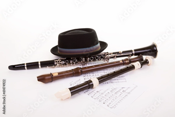 Fototapeta Instrumente mit Noten