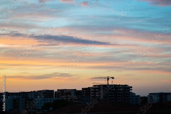 Obraz sunset over the city