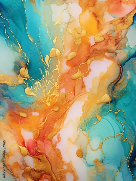 Fototapeta abstract watercolor background with watercolor, ai generated