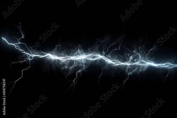 Obraz lightning in the night sky, ai generated