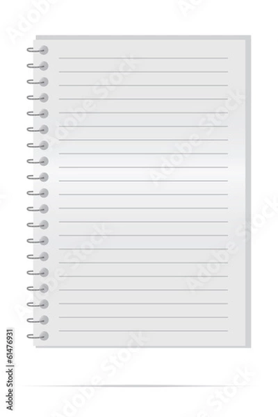 Fototapeta notebook on a white background