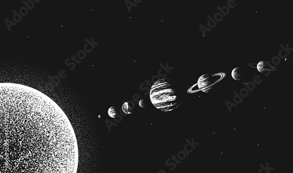 Obraz Solar system.Sun and all our planets