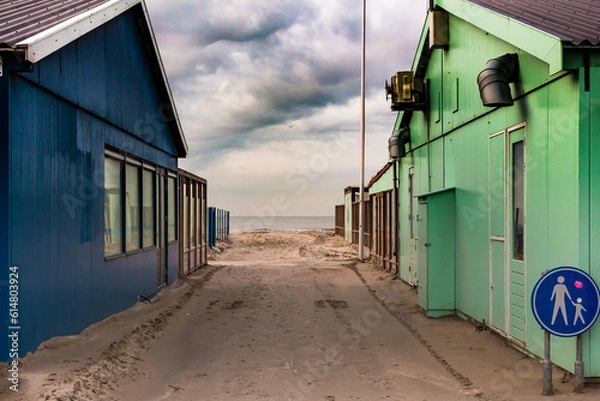 Obraz beach huts at the beach