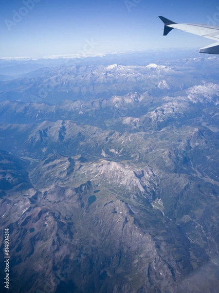 Fototapeta view from airplane window