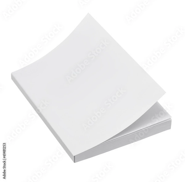 Obraz Blank book cover on white background