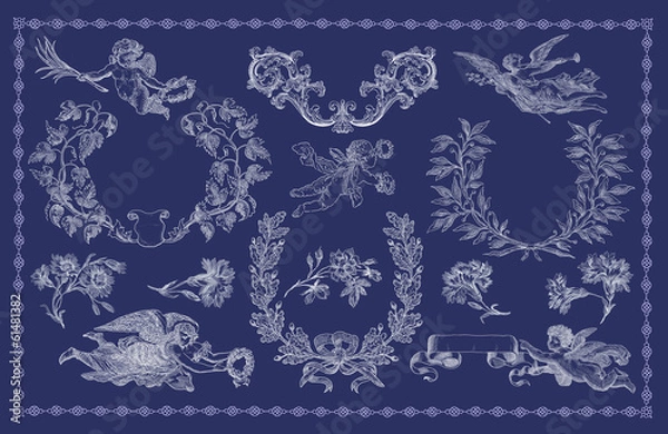 Obraz Cartouches set illustration