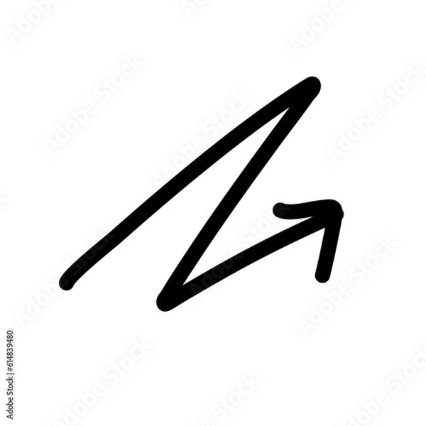 Obraz hand drawn arrow
