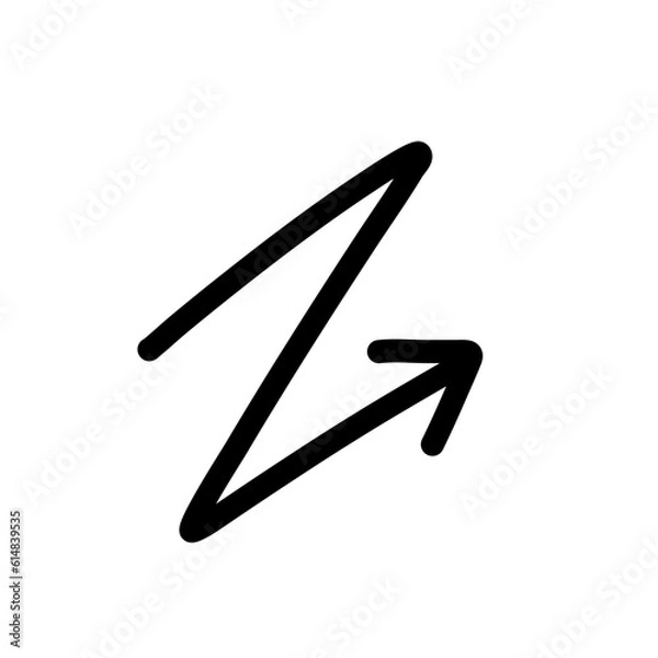 Obraz hand drawn arrow