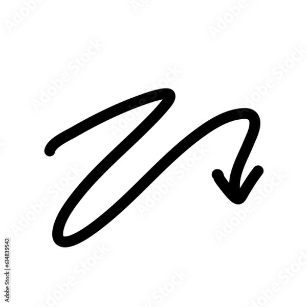 Obraz hand drawn arrow