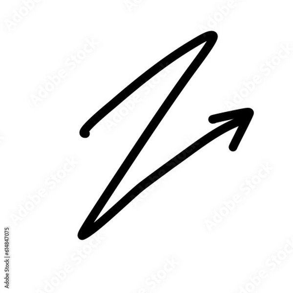 Obraz Hand drawn creative arrows.