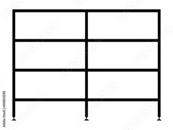 Fototapeta Industrial Shelving Unit 3D model