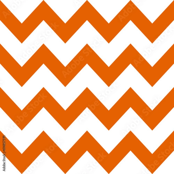 Obraz White and orange Chevrons seamless pattern background retro vintage design
