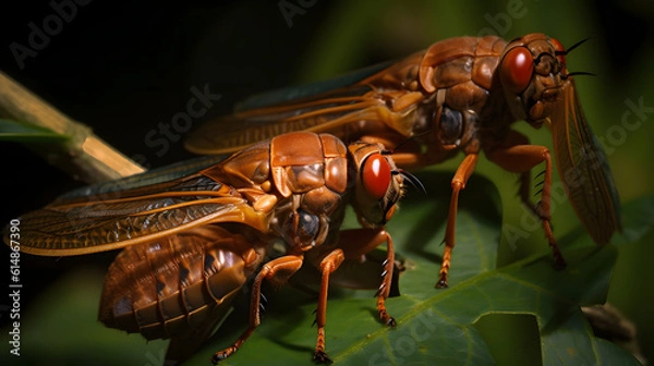 Obraz Cicada in nature. Generative AI
