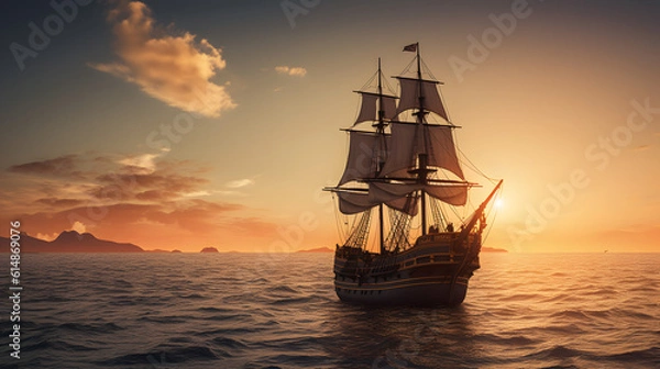 Obraz Beautiful Wide Boat 