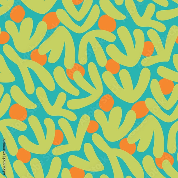 Fototapeta Abstract colorful floral seamless pattern