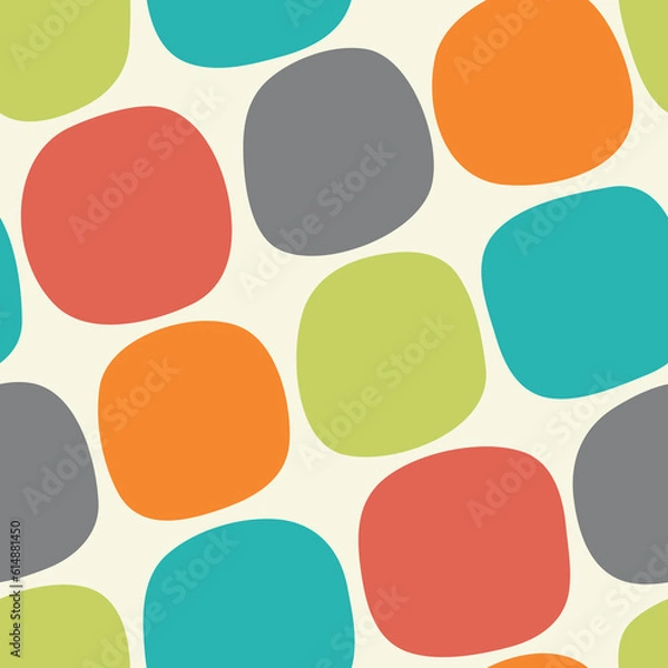 Obraz Abstract colorful seamless pattern with round spots
