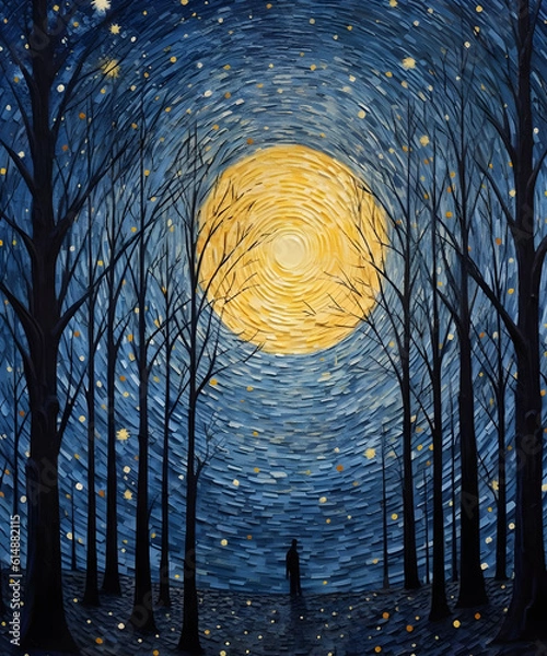 Fototapeta sunset in the forest