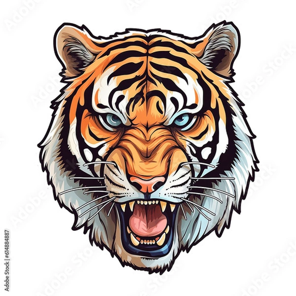 Obraz tiger head vector