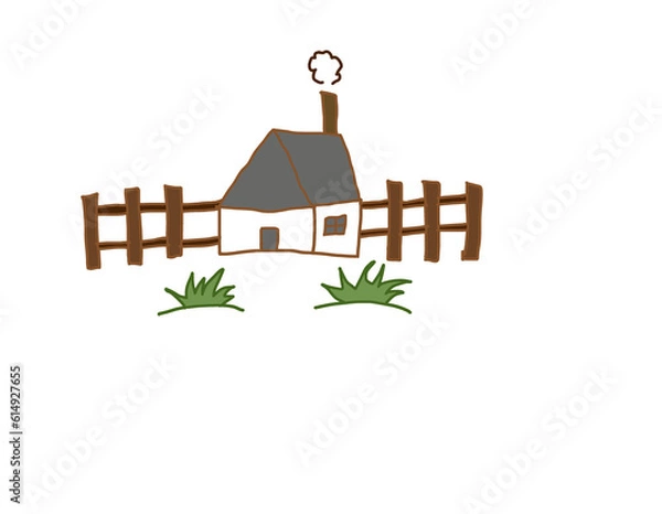 Obraz house on a white background