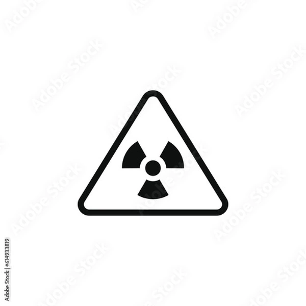 Fototapeta Radiation area caution warning symbol design vector