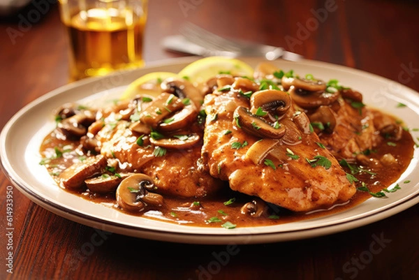 Obraz Chicken Marsala - ai generated 