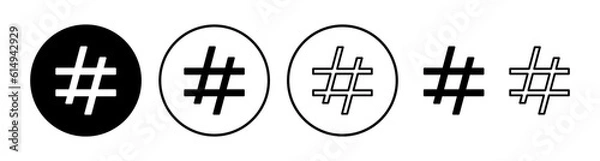 Obraz Hashtag icon vector. hashtag simbols