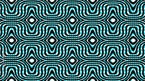 Fototapeta Abstract psychedelic vector pattern colorful repeating trippy texture