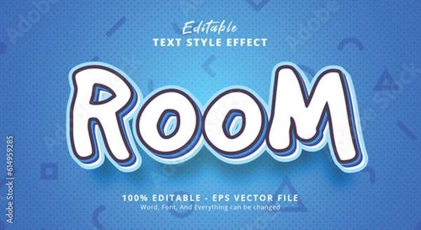 Obraz Room Text Style Effect, Editable Text Effect