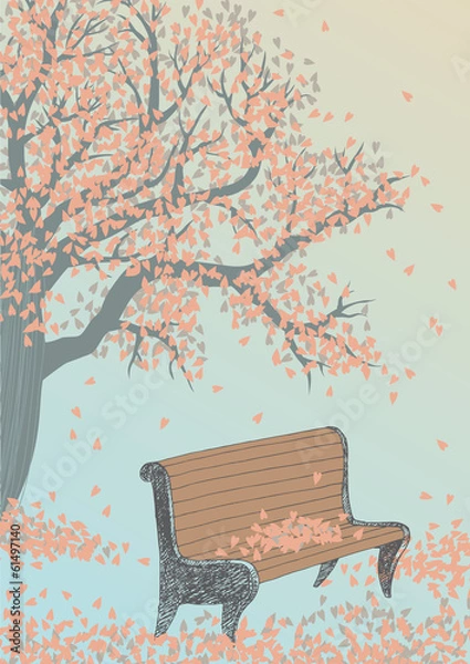 Obraz Bench in Spring Park