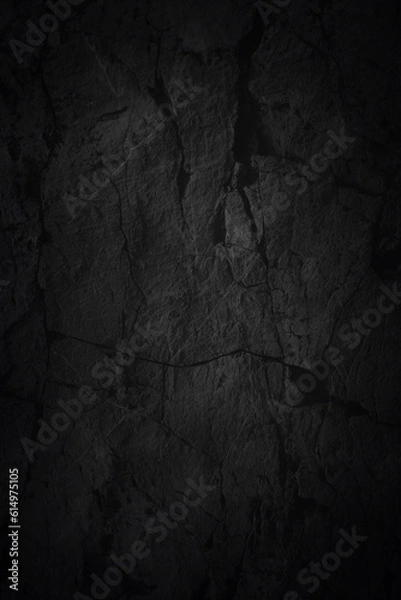 Fototapeta Dark backgrounds of rock texture. Mysterious black abstract background.