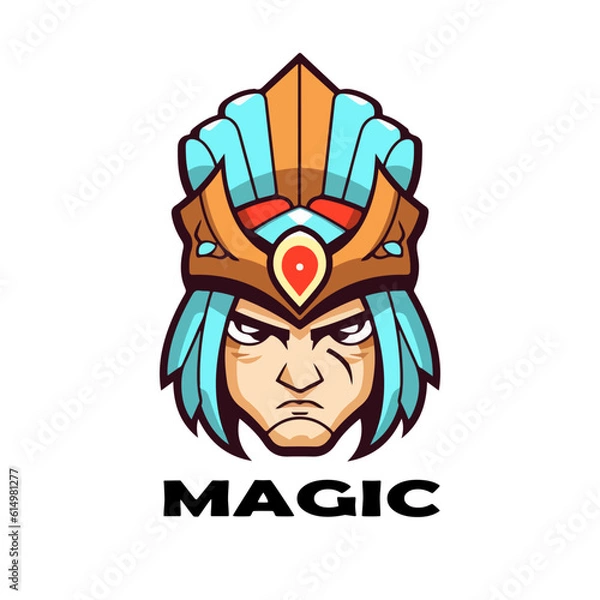 Obraz mascot magical ancient logo vector