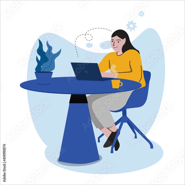 Obraz 	
Office syndrome workstation illustration