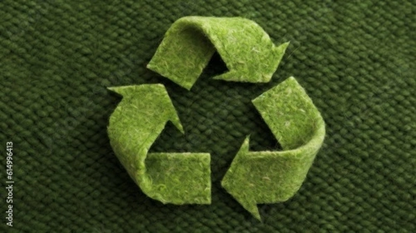 Fototapeta Recycling symbol. Generative AI