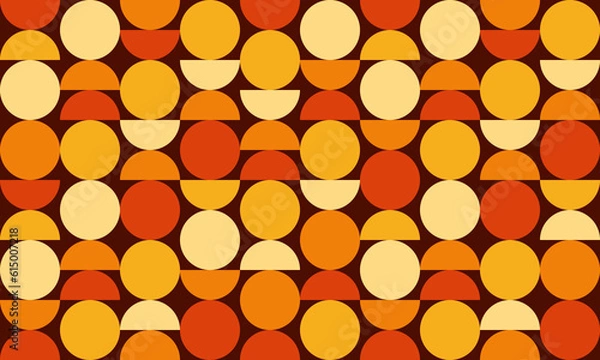 Obraz Autumn geometric background. Seamless geometric pattern.