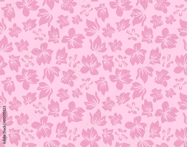 Obraz Japanese Romantic Flower Fall Vector Seamless Pattern