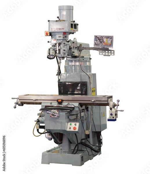 Obraz Milling machine isolated on white background with Clipping Path.