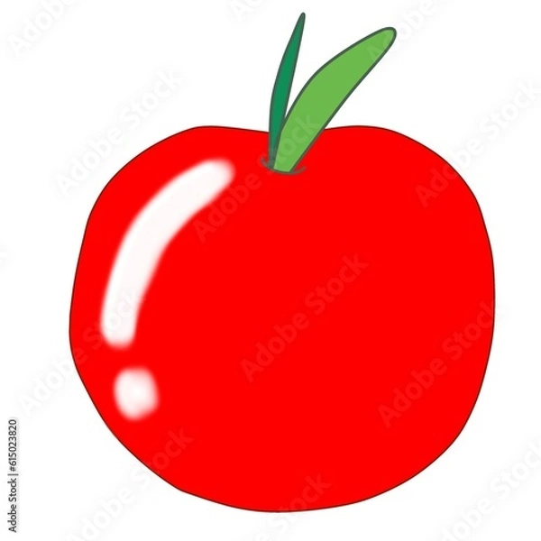 Obraz red apple illustration
